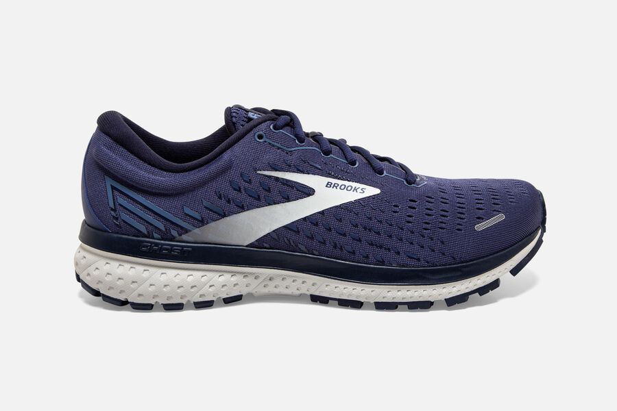 Brooks Running Shoes - Ghost 13 Road Mens - Navy/Silver - RVW-576291